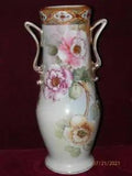 HAND PAINTED IMPERIAL NIPPON 12" CARNATIONS? VASE EXCELLENT! BUY IT NOW!