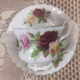 Royal Albert Vintage KING'S RANSOM Teacup and Saucer, Romantic Rose Bouquet Tea Set, Gift For Her