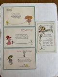 Lot~4 Easter~girl~chick~bunny~pink dress~hat~parasol~lily~bonnet~Bergman 8501