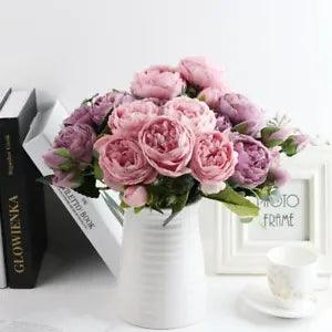 1 Bundle Silk Peony Bouquet Home Decoration Accessories Wedding Party Scrapbook