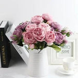 1 Bundle Silk Peony Bouquet Home Decoration Accessories Wedding Party Scrapbook
