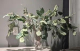 Silk Artificial Flower Arrangement in Glass Vase See pictures for details NEW