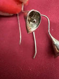 Stunning Calla Lily Sterling Silver Earrings French Wire