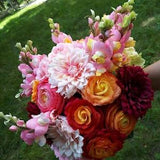 Wedding bouquet  high quality crepe paper flowers - choose how many do you need - 5 or 9 this bouquet contains 3 flowers