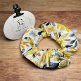 Yellow Daisy Scrunchie | Floral Gift Ideas | Hair Accessories | Hair Ties | Scrunchies | Handmade in Ontario