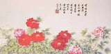 100% ORIGINAL ASIAN FAMOUS FLORAL ART CHINESE WATERCOLOR PAINTING-Peony flowers