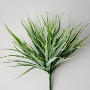 10" grass bush, Velvety Stem,Greenery, Faux Grass, Artificial grass, Floral stems, Home Accents, Center Piece, Wedding bouquets
