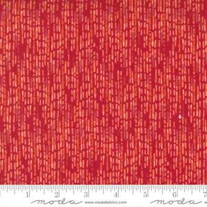 Carolina Lilies Dashed Stripe Lines Red by Robin Pickens for Moda 1/2 Yard