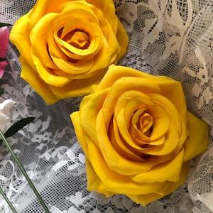 30-100PCS Gold Yellow Artificial Rose, Yellow lowers, Gold Yellow Silk Roses, Ivory Wedding Flowers Head, Bouquets Flowers
