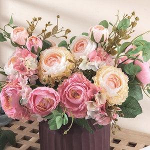 Artificial Ranunculus Bouquet, Fake Flower Crafts, Wedding Party Flower Arrangements, Bridal Bouquet Fillers, Restaurant Decoration, Gifts