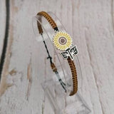 Sunflower Bracelet, Sunflower Wish Bracelet, Sunflower Jewellery, Sunflower Gift, Flower Wish Bracelet, Gift For Friend, Sun Flower Bracelet