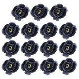 15Pcs Artificial Flower Head Fake Flowers Heads Bulk Silk Peony Heads Dark Blue