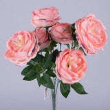 Pink Blush Roses Bouquet 17', Artificial Tall Roses, Rose Arrangement, Faux pink peach roses bouquet, Silk roses, Wedding decor