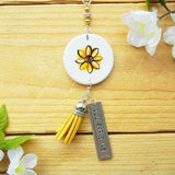 Sunflower Car Accessories, Sun Flower, Car Charm, Inspirational Quotes, Rear View Mirror, Decor, Christmas Gift for Girlfriend, Teens, Women