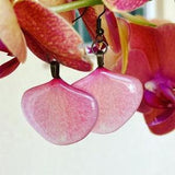 Peach Orchid Earring, Orchid Jewelry, Orange Phalaenopsis Orchid, Tropical Earring, Peach Earring, Mother's Day Gift, Peach Flowers