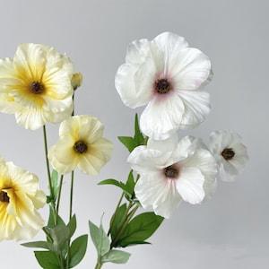 19.7"(Overall Length) Butterfly Ranunculus Artificial Faux Flower Home Decor Flower in 8 Colors for Bouquet??Wedding