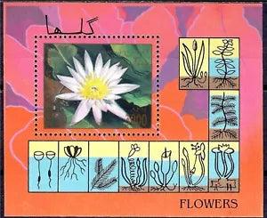 Afghanistan 1997 Aquatic Plants Water Lily Flowers m/s MNH