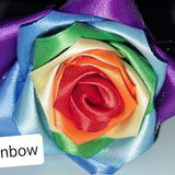 Rainbow ribbon roses