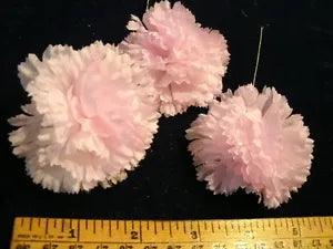 Vintage Millinery Flower 2" Pink Carnation Lot of3 KC3