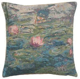 Monet's Water Lilies II European Decorative Tapestry Cushion Throw Pillow Cover