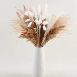 92 PC Natural Dried Pampas Grass Bouquet Dried Flowers for Boho Home Decor