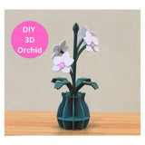 DIY Orchid Plant Kit, Tropical Plant, White Flower Art, Make Your Own, Ready to Paint, Art Activity Box, Paint Box, Themed Box, Nature