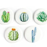 Watercolor Cacti Strong Ceramic Magnets or Pinback Buttons, Cactus: Supports The Ottawa Food Bank's Community Harvest Program