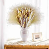155 Pcs Dried Pampas Grass, Natural Pampas Flowers Bouquet Boho Home Decor,