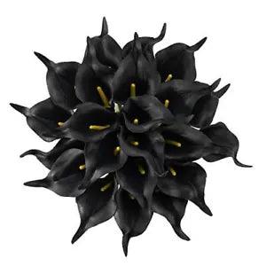 22pcs 13.4 Inch Lataex Real Touch Artificial Calla Lily Flowers, for Black