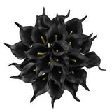 22pcs 13.4 Inch Lataex Real Touch Artificial Calla Lily Flowers, for Black