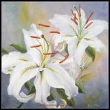 Counted Cross Stitch Kits Needlework Crafts DIY - White Lilies