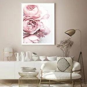 Pink Peony Flowers Photograph Print Premium Poster High Quality choose sizes