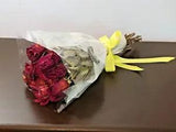 Real Air Dried 12 Red Long Stemmed Roses Flowers Bouquet #3 (NEW) PSJ