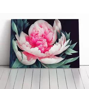 Enlightened Peony Flower Canvas Print Wall Art Framed Picture Home Decor Large