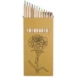 12 x 'Carnation Flower' Long 178mm Coloured Pencils / Pencil Set (PE00049705)