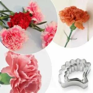 Stainless Steel Carnation Flower 3pcs Set Cutters Cookie Fondant Sugar Craft
