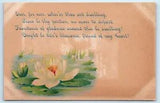 POSTCARD Friendship Greetings Water Lilies Pads Poem