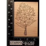 PARKED ON Rubber Stamps BOUQUET GARDEN LILIES FLOWERS #2592