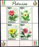 Angola 2011 Flowers Peony Plants Nature 4v m/s MNH