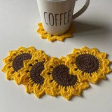 Sunflower Coaster / Crochet  Coaster / Crochet Sunflower / Fall Decor