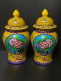 10.6" Ming dynasty chenghua mark Porcelain colour enamels peony flower Jar pot