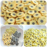 Sunflower Seed Yellow Flower Summer 3D Polymer Clay Fake Fimo Slices Slime Sprinkles Resin Nail Art FS25 FL51 FS45 - small and large size