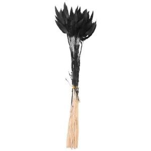 60Pcs Lagurus Fall Dried Flowers for Dried Floral (Black) B5B8