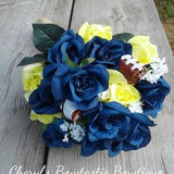 Sports Rose Bouquet, Baseball Rose Bouquet with Handle, Valentines, Wedding Bouquet, Bridal Bouquet, Baseball Wedding, Artificial bouquet