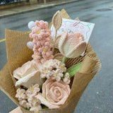 Finished Mesmerizing Crochet Pink Gradient Roses Bouquet for a Romantic Gesture