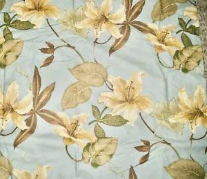 #793 Magnolia Home Fashions Vintage Fabric Lily Green floral 1 Yd by 54"  New 98