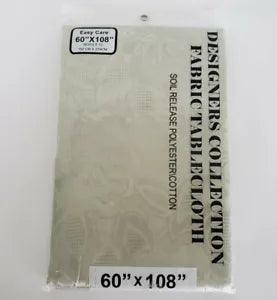 Carnation Home Fashion Tablecloth Green 60" X 108" Floral Design Soil Release