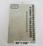Carnation Home Fashion Tablecloth Green 60" X 108" Floral Design Soil Release
