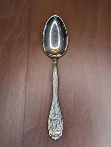 WR Keystone ONEIDA Silverplate CARNATION floral flower DEMITASSE Spoon SPOONS