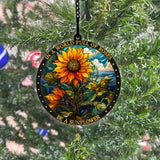 Sunflower Suncatcher, Sunflower Ornament, Sunflower Lovers Gift, Christmas Gift For Sunflower Lovers